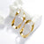 1 Pair Simple Style Solid Color Plating 304 Stainless Steel Earrings