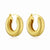 1 Pair Simple Style Solid Color Plating Copper Gold Plated Earrings