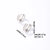 1 Pair Simple Style Solid Color Plating Inlay Stainless Steel Copper Zircon White Gold Plated Earrings