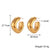 1 Pair Simple Style Solid Color Plating Stainless Steel 18k Gold Plated Ear Studs