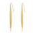 1 Pair Simple Style Solid Color Plating Stainless Steel Gold Plated Drop Earrings