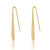 1 Pair Simple Style Solid Color Plating Stainless Steel Gold Plated Drop Earrings