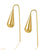 1 Pair Simple Style Solid Color Plating Stainless Steel Gold Plated Drop Earrings