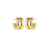 1 Pair Minimalist Solid Color Plating Stainless Steel K Gold Plated Ear Studs