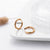 1 Pair Simple Style Solid Color Plating Stainless Steel Titanium Steel Gold Plated Earrings