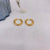 1 Pair Simple Style Solid Color Plating Titanium Steel Gold Plated Ear Studs