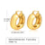 1 Pair Simple Style Solid Color Polishing Plating Stainless Steel 18k Gold Plated Earrings