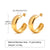 1 Pair Simple Style Solid Color Polishing Plating Stainless Steel 18k Gold Plated Earrings