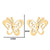 1 Pair Simple Style Solid Color Stainless Steel Plating Gold Plated Ear Studs