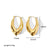 1 Pair Simple Style Solid Color Stainless Steel Plating Gold Plated Earrings