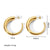 1 Pair Simple Style Solid Color Stainless Steel Plating Gold Plated Earrings