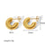 1 Pair Simple Style Solid Color Stainless Steel Plating Gold Plated Earrings