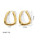 1 Pair Simple Style Solid Color Stainless Steel Plating Gold Plated Earrings