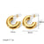 1 Pair Simple Style Solid Color Stainless Steel Plating Gold Plated Earrings