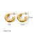 1 Pair Simple Style Solid Color Stainless Steel Plating Gold Plated Earrings