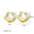 1 Pair Simple Style Solid Color Stainless Steel Plating Gold Plated Earrings