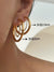 1 Pair Simple Style Solid Color Titanium Steel Plating Chain Hoop Earrings