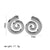 1 Pair Simple Style Spiral Stripe Polishing Plating Stainless Steel 18k Gold Plated Drop Earrings