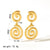 1 Pair Simple Style Spiral Stripe Polishing Plating Stainless Steel 18k Gold Plated Drop Earrings