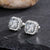 1 Pair Simple Style Square Copper Inlay Zircon Ear Studs