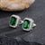 1 Pair Simple Style Square Copper Inlay Zircon Ear Studs