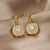 1 Pair Simple Style Square Inlay Stainless Steel Zircon Drop Earrings