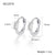 1 Pair Simple Style Square Plating Inlay Sterling Silver Zircon 18k Gold Plated White Gold Plated Earrings