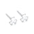 1 Pair Simple Style Star Heart Shape Crown Inlay Sterling Silver Zircon Ear Studs