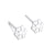 1 Pair Simple Style Star Heart Shape Crown Inlay Sterling Silver Zircon Ear Studs