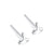 1 Pair Simple Style Star Heart Shape Crown Inlay Sterling Silver Zircon Ear Studs