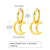 1 Pair Simple Style Star Plating Inlay Stainless Steel Zircon 18k Gold Plated Drop Earrings