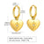 1 Pair Simple Style Star Plating Inlay Stainless Steel Zircon 18k Gold Plated Drop Earrings