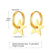 1 Pair Simple Style Star Plating Inlay Stainless Steel Zircon 18k Gold Plated Drop Earrings