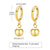 1 Pair Simple Style Star Plating Inlay Stainless Steel Zircon 18k Gold Plated Drop Earrings