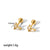 1 Pair Simple Style Star Water Droplets Polishing Plating Inlay Stainless Steel Zircon 18k Gold Plated Ear Studs