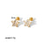 1 Pair Simple Style Star Water Droplets Polishing Plating Inlay Stainless Steel Zircon 18k Gold Plated Ear Studs