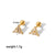 1 Pair Simple Style Star Water Droplets Polishing Plating Inlay Stainless Steel Zircon 18k Gold Plated Ear Studs