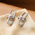 1 Pair Simple Style Streetwear Geometric Plating Copper 18k Gold Plated Drop Earrings