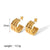 1 Pair Minimalist U Shape Plating 304 Stainless Steel 18K Gold Plated Ear Studs