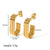 1 Pair Minimalist U Shape Plating 304 Stainless Steel 18K Gold Plated Ear Studs