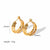 1 Pair Simple Style U Shape Round Solid Color Polishing Plating Stainless Steel 18k Gold Plated Earrings