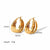 1 Pair Simple Style U Shape Round Solid Color Polishing Plating Stainless Steel 18k Gold Plated Earrings