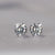 1 Pair Simple Style U Shape Silver Plating Zircon Ear Studs