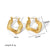 1 Pair Simple Style U Shape Stainless Steel Plating Earrings