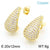 1 Pair Simple Style Water Droplets Plating Inlay Copper Rhinestones Gold Plated Ear Studs