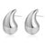 1 Pair Simple Style Water Droplets Plating Stainless Steel Ear Studs