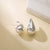 1 Pair Simple Style Water Droplets Plating Stainless Steel Ear Studs