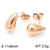 1 Pair Simple Style Water Droplets Plating Stainless Steel Earrings