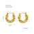 1 Pair Simple Style Water Droplets Polishing Gold Plated Stainless Steel 18k Gold Plated Earrings