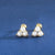 1 Pair Sterling Silver Artificial Pearls Geometric Ear Studs